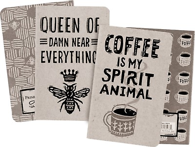 #ad Notebook Set 2 Queen Of Damn Near Everything Coffee Is My Spirit... Paper Tablet $7.99