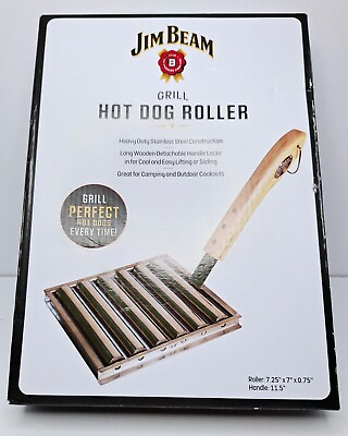 #ad Jim Beam Hot Dog Roller 11.50#x27;#x27;x8.30#x27;#x27;x1.80#x27;#x27; Silver $26.99