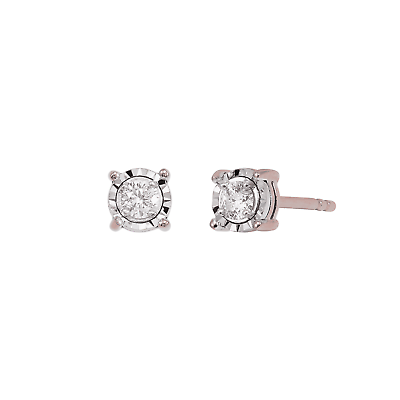 #ad Finecraft 1 10 cttw Diamond Stud Earrings in Rose Gold Plated Sterling Silver $39.99