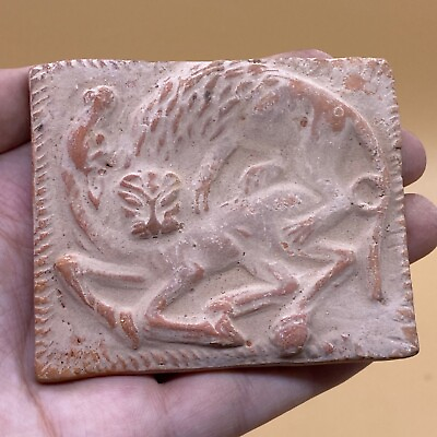 #ad ANCIENT ROMAN MACEDON TERRACOTTA PLAQUE ANCIENT GREECE UNGLAZED FIRED CLAY $144.50