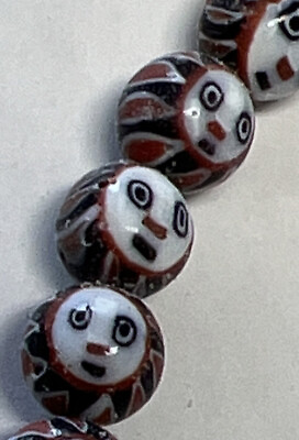 #ad Milifiori Beads 50 Pcs Handmade Smiley Face Beads 7 8mm 1 Strand Beads $3.00