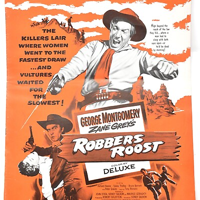 #ad 1955 Robbers Roost George Montgomery Richard Boone Sylvia Findley Bruce Bennett $54.25