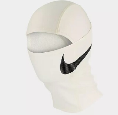 #ad Nike Sportswear Pro Therma FIT Coconut Milk Black Hood Balaclava Beanie NEW $34.99