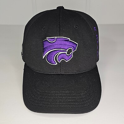 #ad K State Wildcats Purple on Black Hat Cap Memory Fit by Top of the World OSFM $9.99