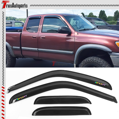 #ad Fits 00 06 Toyota Tundra Extended Cab Window Visor Outside Guard w Laser Sport $49.99
