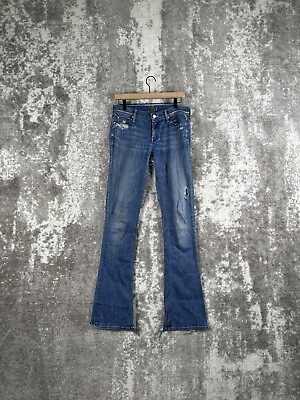 #ad Mother Denim The Run Way Denim Jeans Graffiti Girl Destroyed Cut Off Size 28 $39.99