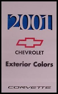 #ad 2001 Chevrolet Corvette Color amp; Trim Paint Chip Brochure $8.63