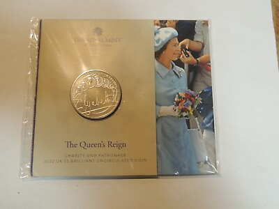 #ad 2022 UK The Queen’s Reign Charity amp; Patronage BU Coin Royal Mint Sealed $18.95