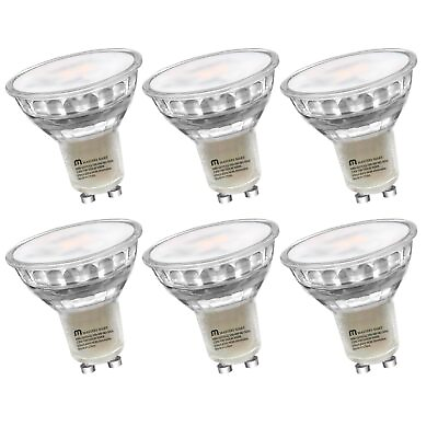 #ad GU10 LED Bulb Non Dimmable Track Light Bulbs 6 Pack 50W Equivalent 4W 5000K $14.67