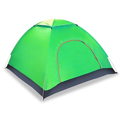 #ad 4 Persons Camping Waterproof Tent Pop Up Tent Instant Setup Tent w 2 Mosquito Ne $53.95