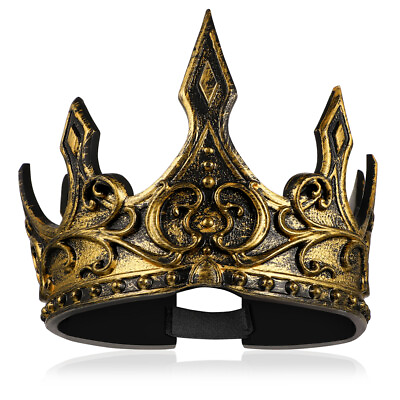 #ad Foam Crowns King Headdress for Men King Crowns for Boys Medieval King Costume $8.44