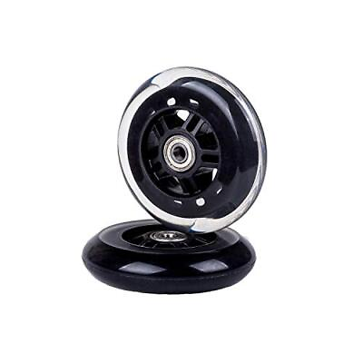 #ad Scooter Wheels Pair 2Pcs Scooter Replacement Wheels 100mm Pro Stunt Black $30.36