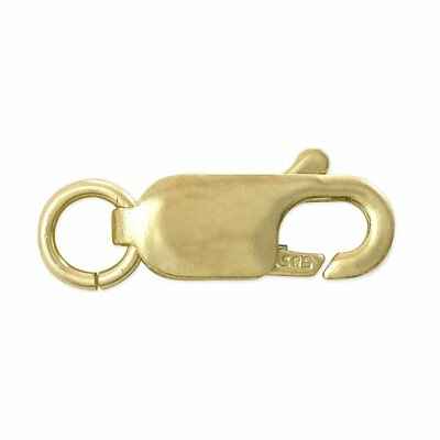 #ad 14k Solid Yellow Gold Lobster Claw Clasp Bracelet Chain Replacement Lock $50.93