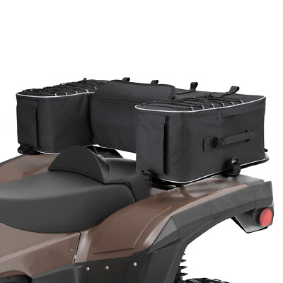 #ad Kemimoto ATV Rear Storage Bag Pack Cargo Gear Seat Bags w Cushion Pad Universal $69.34