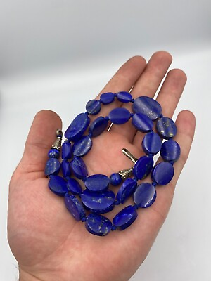 #ad Lapis lazuli natural beaded necklace can be used for more designs $19.00