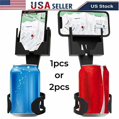 #ad 1 3pcs 2 in 1 Car Phone Cup Holder Stand Cradle Adjustable Cell Phone Mount USA $8.99