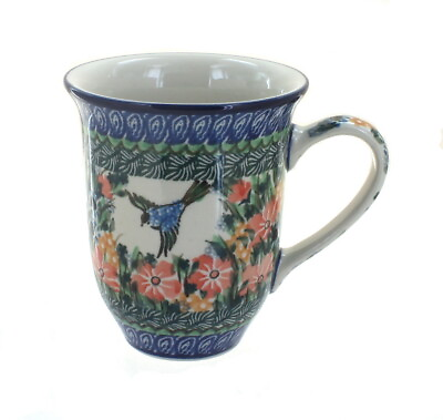 #ad Blue Rose Polish Pottery Maria Large Coffee Mug $72.50
