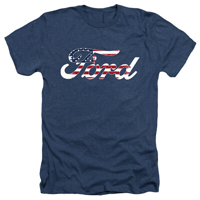 #ad FORD FLAG LOGO Licensed Adult Men#x27;s Heather Tee Shirt SM 3XL $24.95