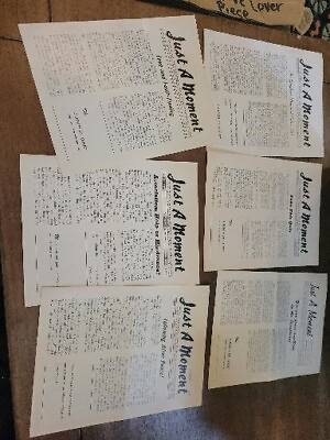 #ad Lot Of 29 Just A Moment Vintage Church Of Christ Bulletins 1950#x27;s And More... $70.00
