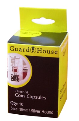 #ad Guardhouse Box Of 10 Silver Round 39mm Capsules for 1 Oz Copper amp; Silver Rounds $9.13