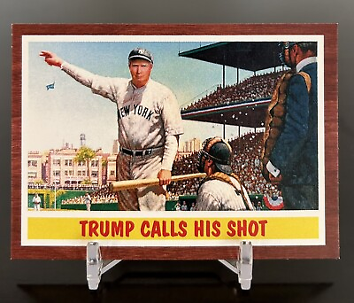 #ad Topps 1962 DONALD TRUMP as Babe Ruth Yankees Baseball Card Custom Art $3.99