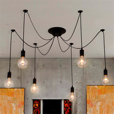 #ad Vintage Chandelier Edison Bulb Multi Light LED Pendant Lamp Fixture Ceiling Lamp $39.99
