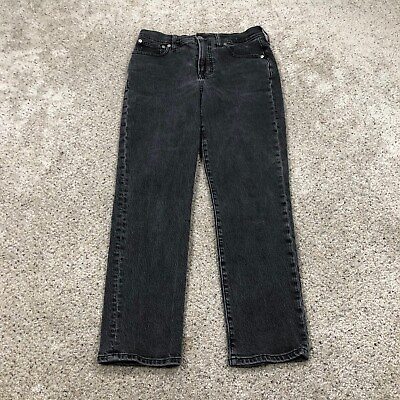 #ad Madewell Pants Womens 27 Black Straight Perfect Vintage Jeans Ladies 30x27 $12.27