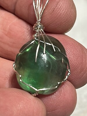 #ad 26 ct. natural emerald cabochon Pendant nice color $3995.00