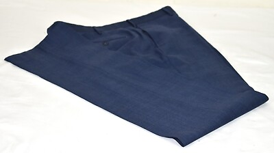 #ad Minty Zanella quot;Parkerquot; Flat Front British Blue SLACKS PANTS 38 x 37 $59.95