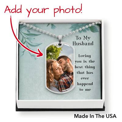 #ad To Husband From Wife Personalized Loving You Is The Best Necklace Stainless Ste $64.95