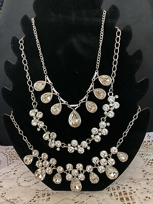 #ad Necklace Vintage Group of 3 Fancy Statement Necklaces $27.95