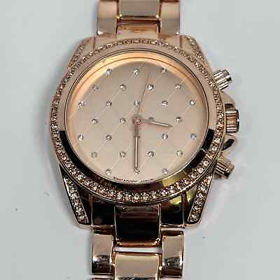 #ad Rose Gold Women’s Elegant Watch w Silver Diamonds $35.00
