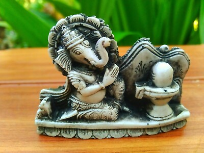 #ad Hindu god lord ganesh stone cute statue ganesha figurine ganapathi sculpture bir $9.99
