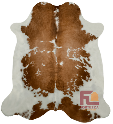 #ad Cowhide Rug Chromatic Brown and White Premium Quality Large 6#x27; x 7#x27; $155.00