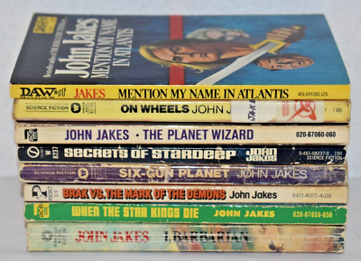 #ad John Jakes Sci Fi Ancient History Lot of 8 Paperback Books 1960s and 1970s $14.99