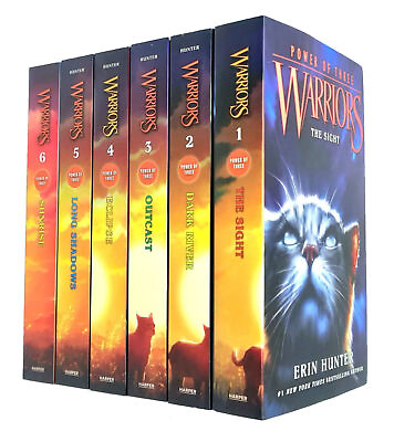#ad Warriors: Power of Three Collection by Erin Hunter 6 Books Ages 8 12 PB $35.99