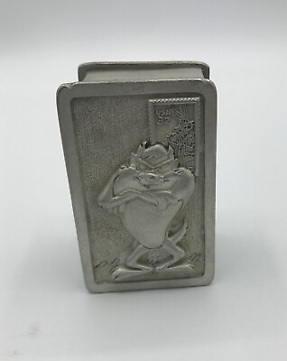 #ad Looney Tunes “Stamp Collection” Taz The Tasmanian Devil Pewter Trinket Box $25.00