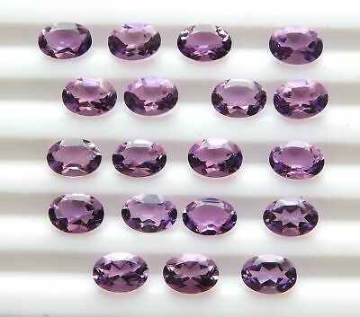 #ad 5X7 MM Natural Amethyst Oval Cut Lot Loose Gemstone For Jewelry Making G 1671 $10.11