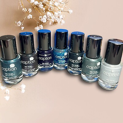 #ad Caption Young Nails Polish Blues Lot Over $70 Retail $34.99
