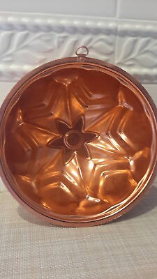#ad Copper Colored Star Geometric Mold Jello Cake Holiday Wall Hanging 7quot; EUC $21.39
