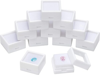 #ad Gemstone Box Jewelry Box for Gemstone amp; Diamond 3*3 cm White Display Box 20Pc $10.45
