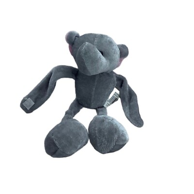 #ad Hugging Elephant Floppy Wild Animal Stuffed Plush Toy 8quot; Safari Gray Hook Loop $12.95