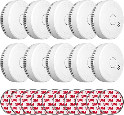 #ad Ecoey Smoke Detector Alarm Fire Sentry Fast Ship Hot Sale with 9 volt Battery $68.39