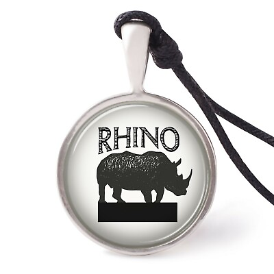 #ad rhinoceros 1 Necklace Pendants Pewter Silver Jewelry Jewelry JNP $9.99