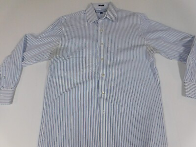 #ad Tommy Hilfiger Mens Shirt Medium blue striped button down $3.00