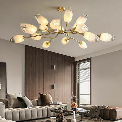 #ad 43quot;Modern Sputnik Chandelier 18 Light Glass Crystal Ceiling Light w G9 LED Bulbs $551.99