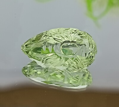 #ad Beautifull Natural Green Amethyst Carving Designer Amethsyt Gemstone 10.10 Cts $15.20