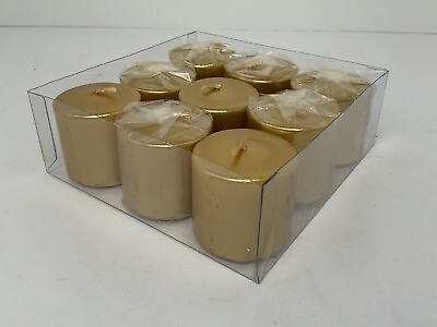 #ad Small Gold Candle For Votive Holder 9 Candles 1 3 8” H 1 1 2” D Holiday $17.95