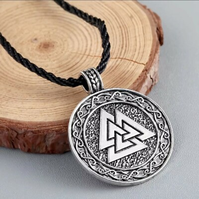 #ad Men#x27;s Jewelry Slavic Nordic Viking Triangles Antique Silver Odin Necklace 19 9 $9.44