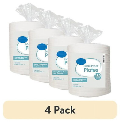 #ad 6 pack Soak Proof Foam Foam Plates White 9 in 150 Count $20.60
